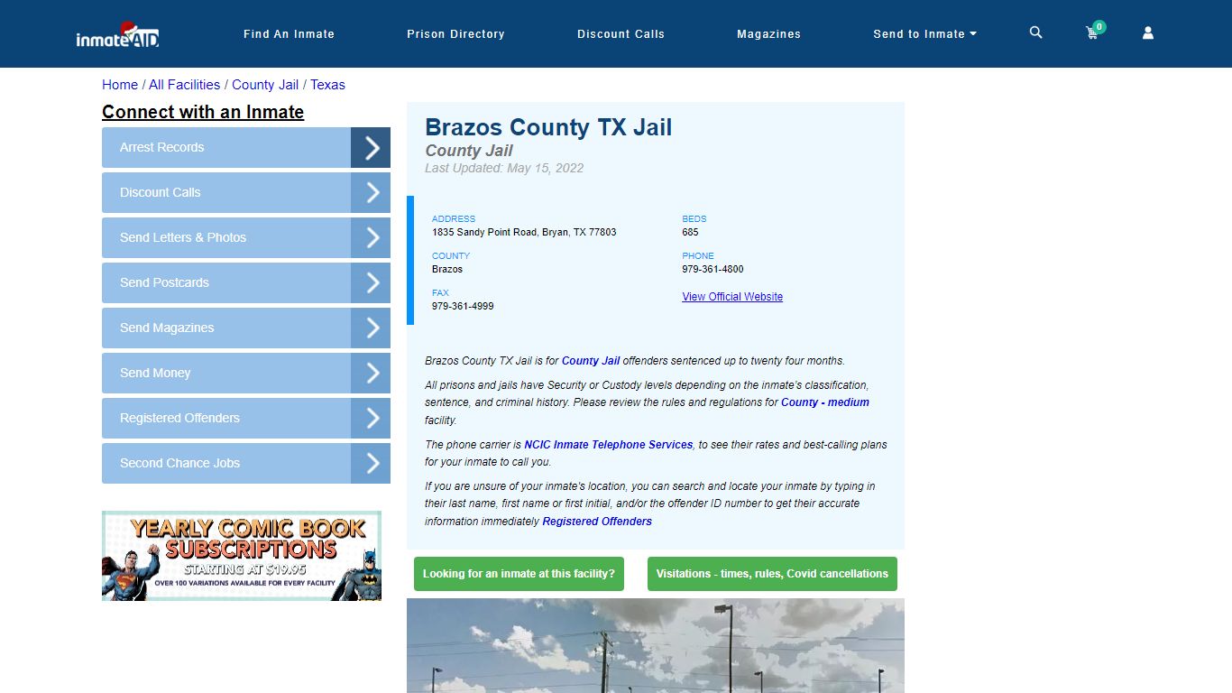 Brazos County TX Jail - Inmate Locator - Bryan, TX