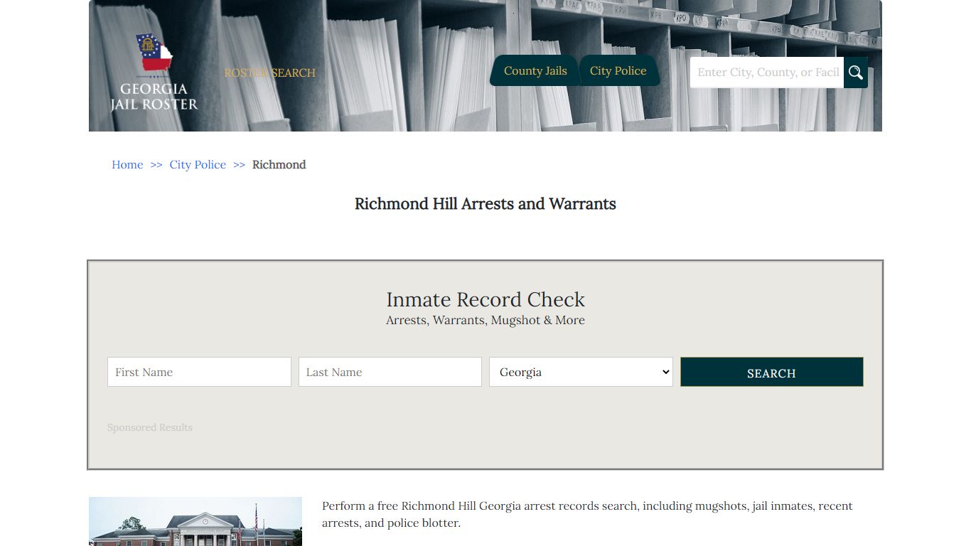 Richmond Hill Arrests and Warrants | Georgia Jail Inmate Search